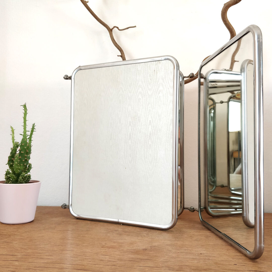 Barber triptych mirror 60x24cm