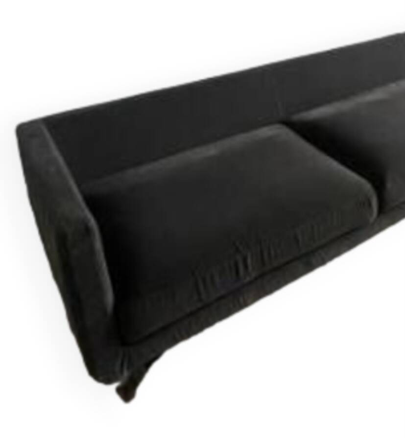 Canapé en velours Roche Bobois, canapé d'angle noir