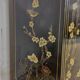 Vintage Chinese sideboard / lacquer cabinet (black / birds) Bohemian