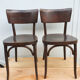 2 mahogany varnished bistro chairs