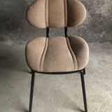 Beige brown fabric office chair, 1980s