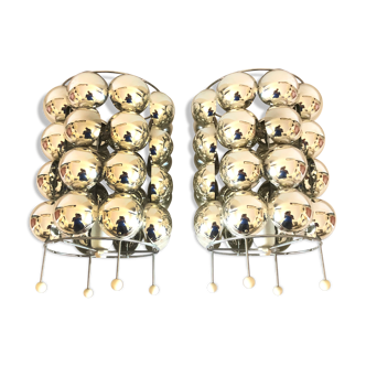 Pair of multi spheres lamps Space Age vintage