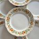 Lot 8 assiettes plates fleuries Badonviller