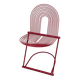 Swing Chair Jutta and Herbert Ohl Rosenthal Lübke 1982 Lacquered Red Steel