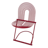 Swing Chair Jutta and Herbert Ohl Rosenthal Lübke 1982 Red Lacquered Steel