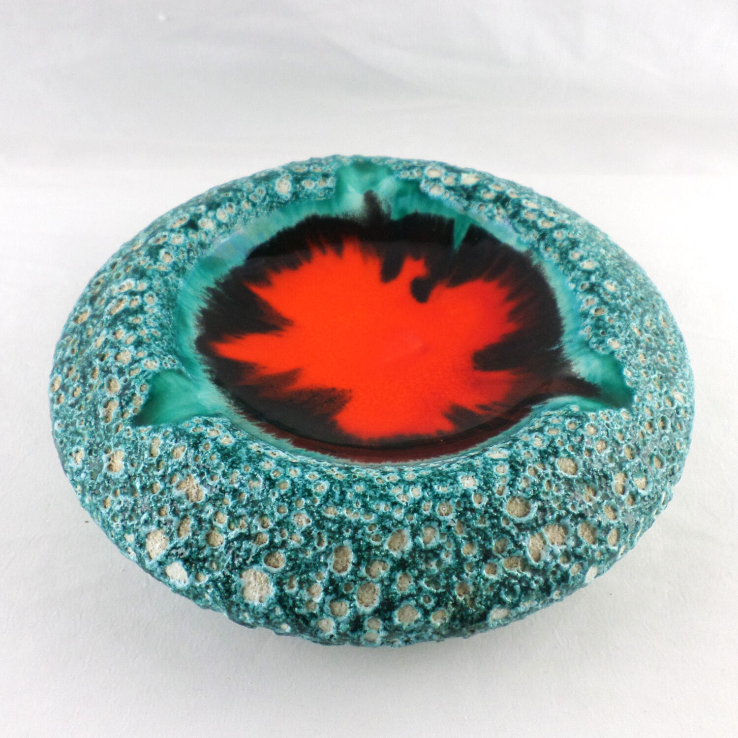 Vallauris ashtray empty ceramic sea foam pockets