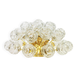 Spectacular Sputnik ceiling light with glass snowballs by Doria, Germany, 1970s