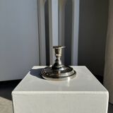 Small shiny silver-plated candlestick H11 D13