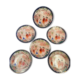 Details about Asian porcelain, (Japan!) set of 6 Plates - ideogram, diameter 18.7 cm
