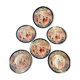 Details about Asian porcelain, (Japan!) set of 6 Plates - ideogram, diameter 18.7 cm