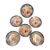 Details about Asian porcelain, (Japan!) set of 6 Plates - ideogram, diameter 18.7 cm