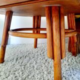 70s rattan coffee table