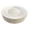 White and gold porcelain dinner plates