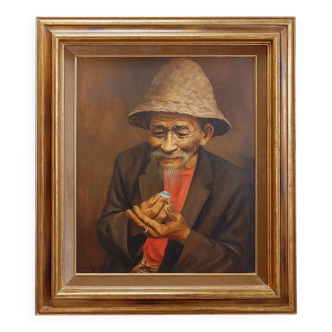 Joko Mullono Painting on canvas - Signed and dated - Bali 1985