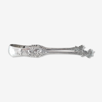 Solid silver sugar clamp lion's claws