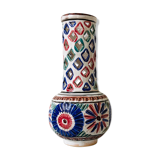 Enamelled terracotta vase