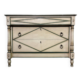 Lacquered wood consulate-style commode