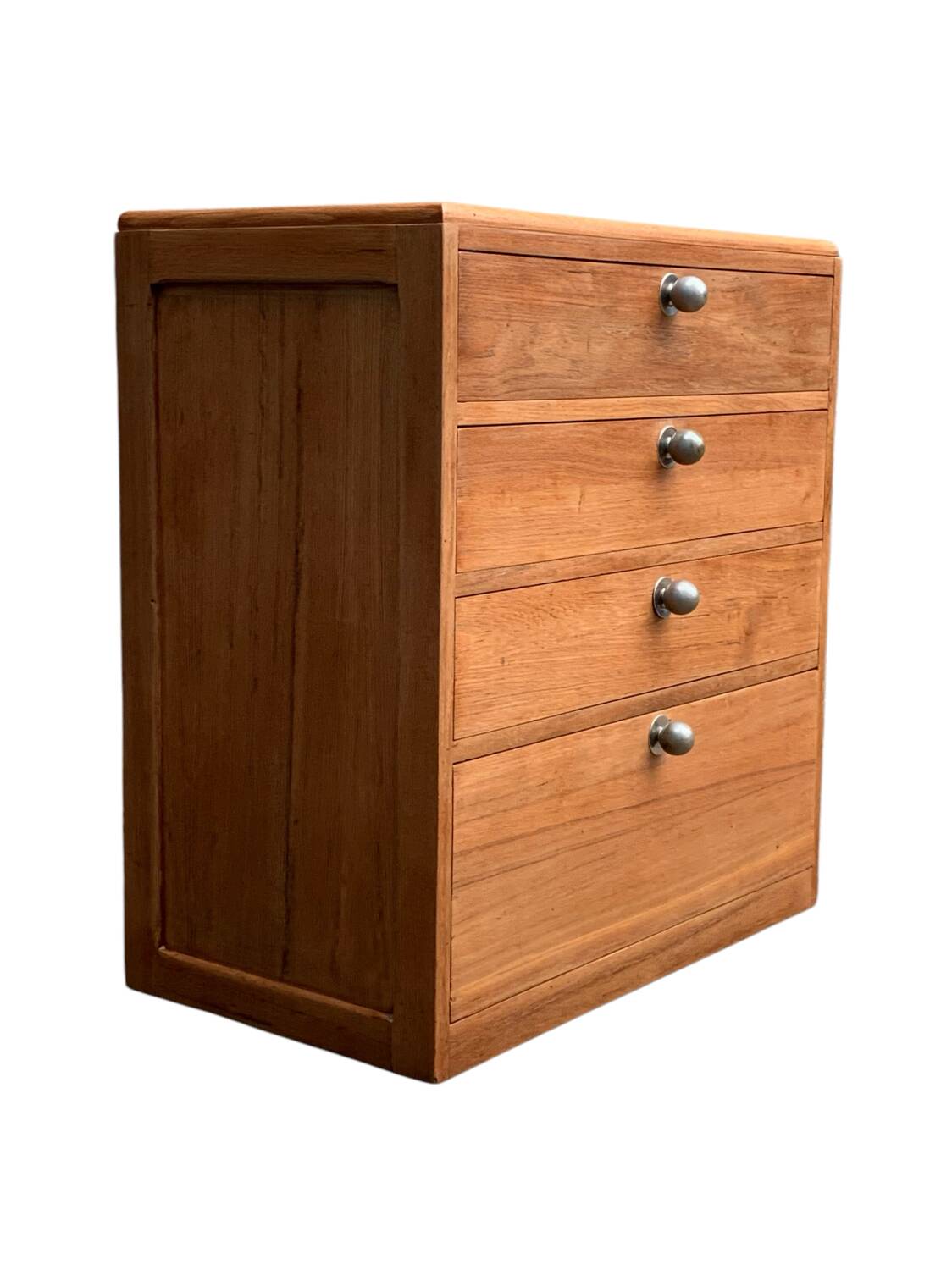Vintage chest of drawers in solid raw wood from 1950