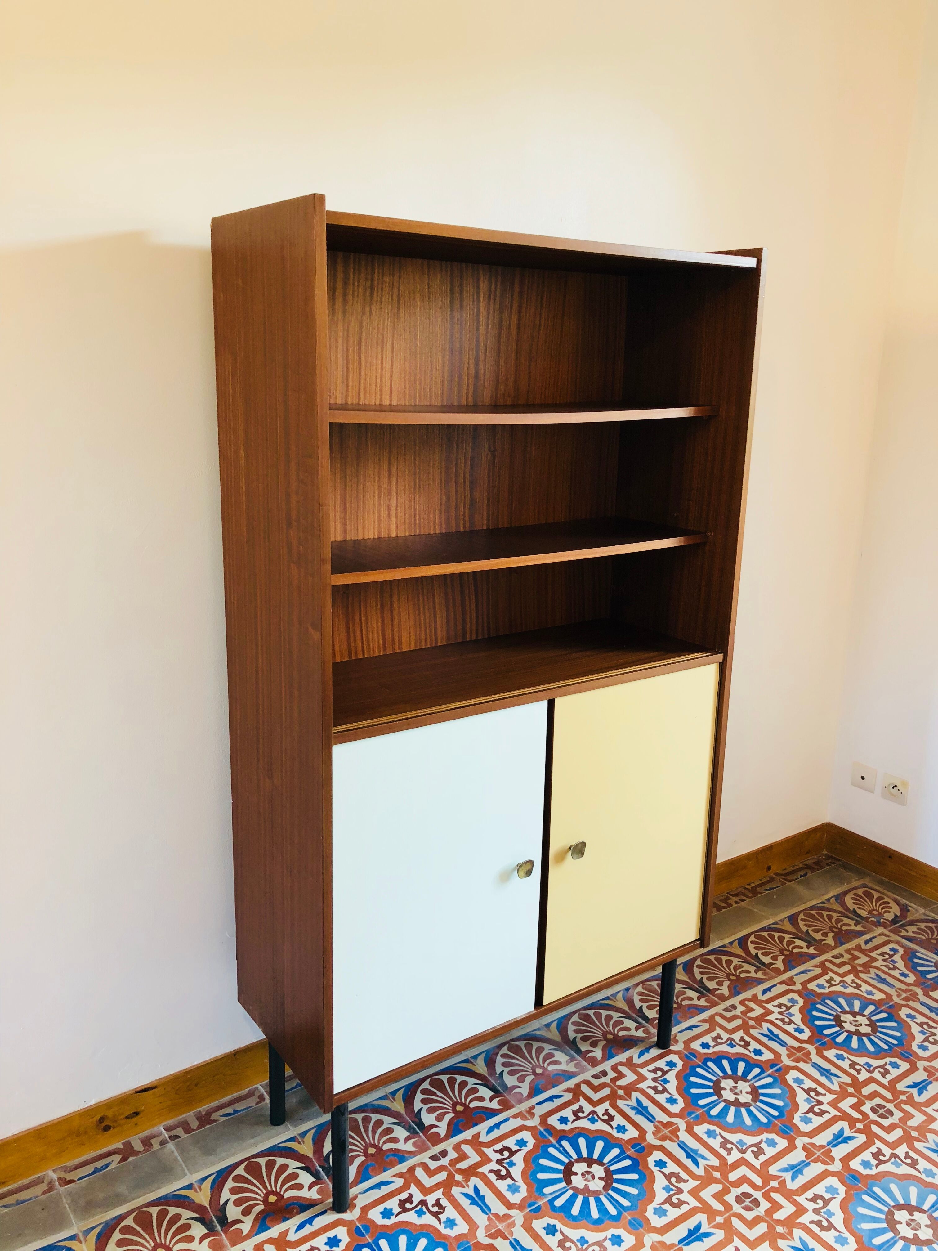 Vintage teak library 1960