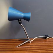 Blue metal desk lamp 1960s