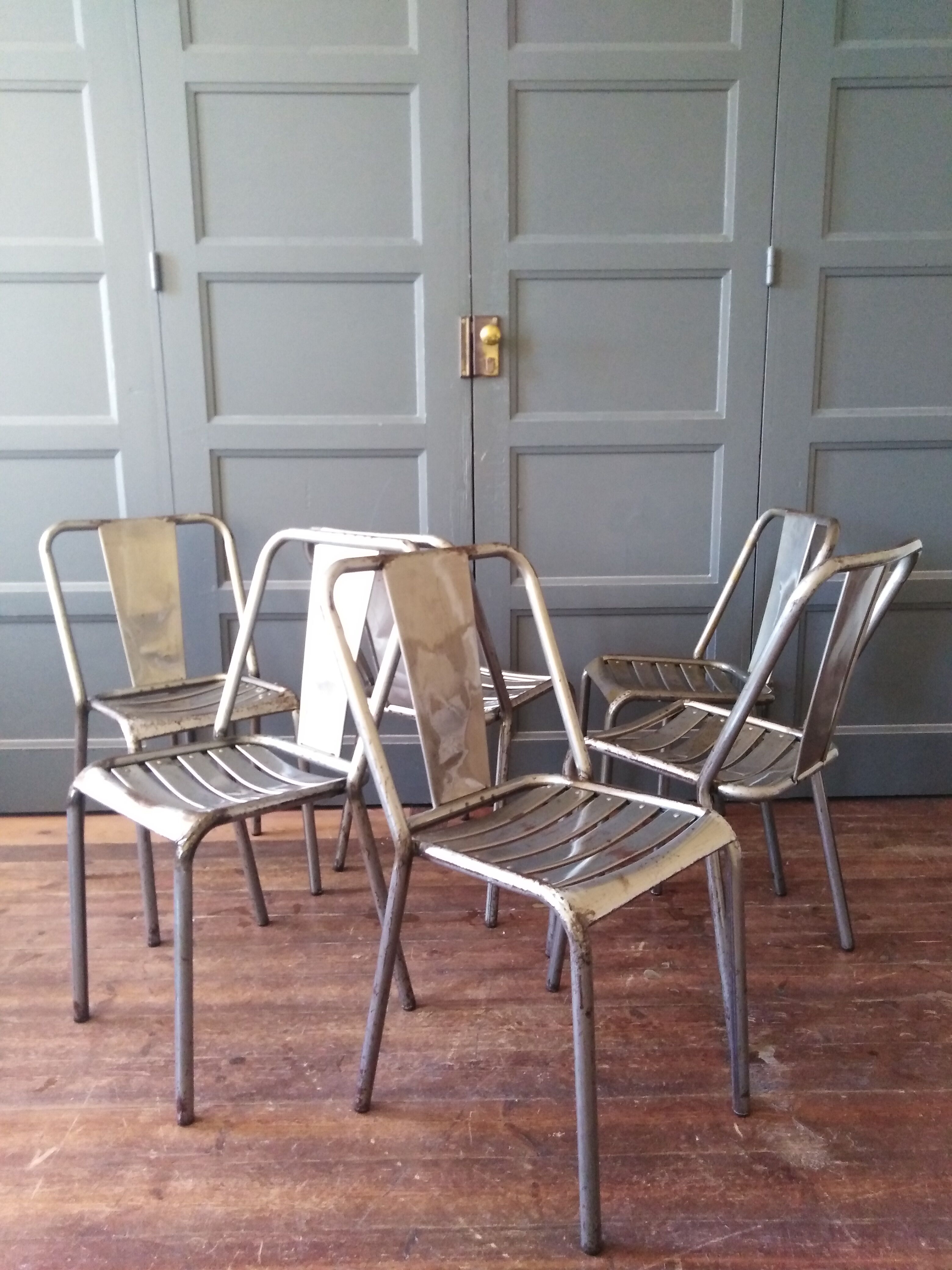 6 Tolix bistro chairs