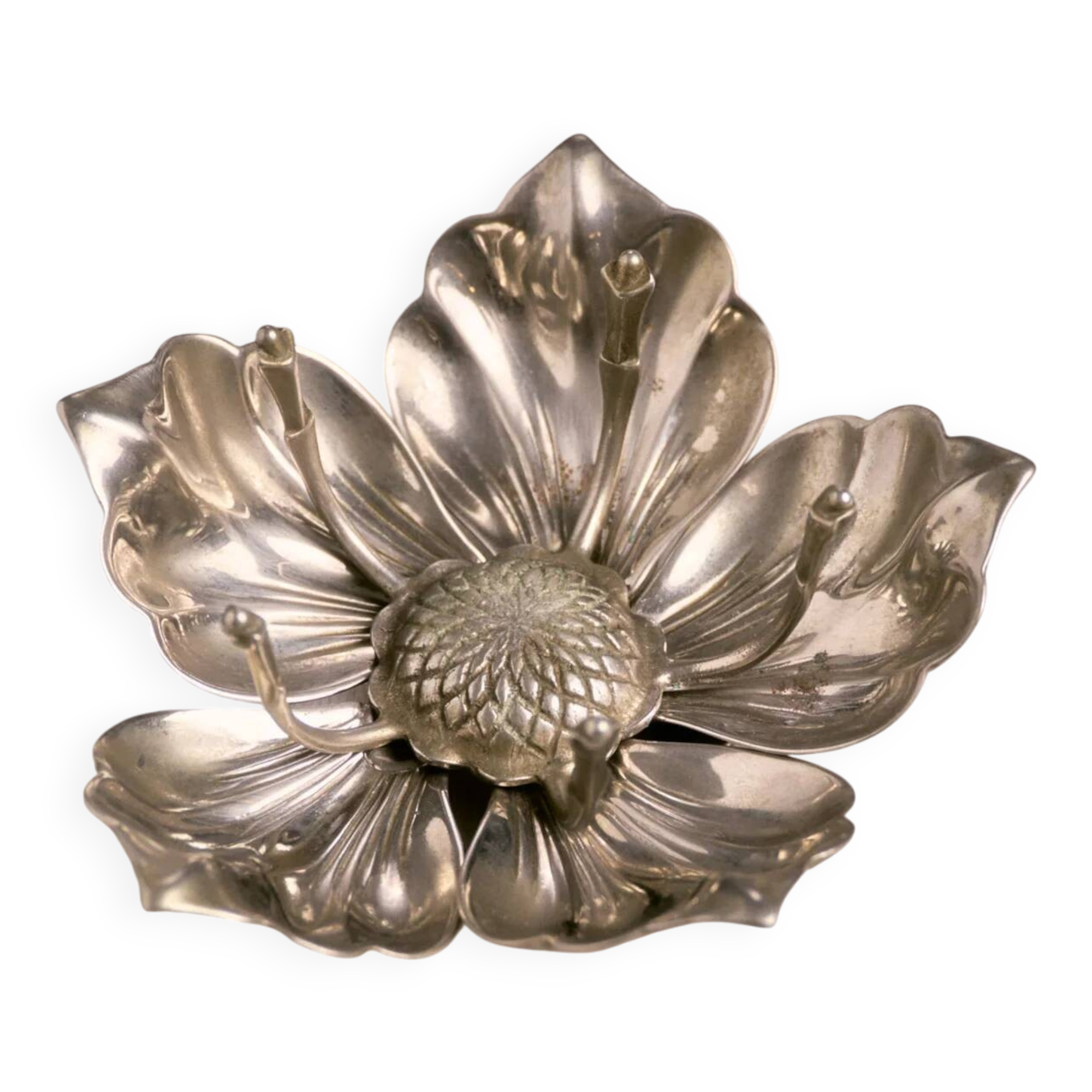 Cendrier fleur en métal