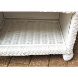 White rattan bedside