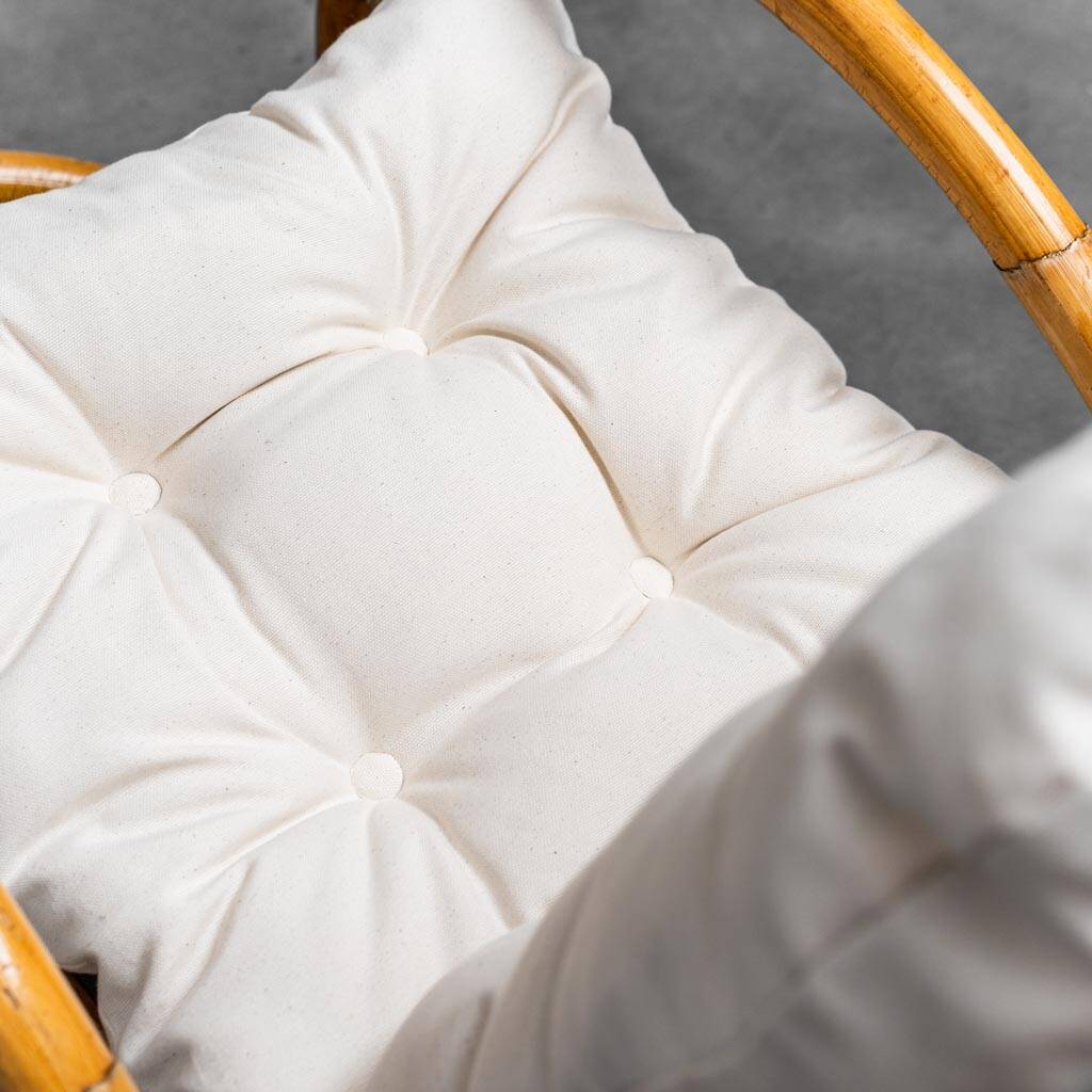 Paire de fauteuils à bascule en bambou van sliedregt noordwolde 1970 vintage