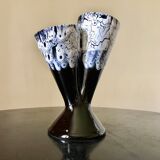 Double vase Fat Lava blue