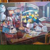 Bouquet and bust table