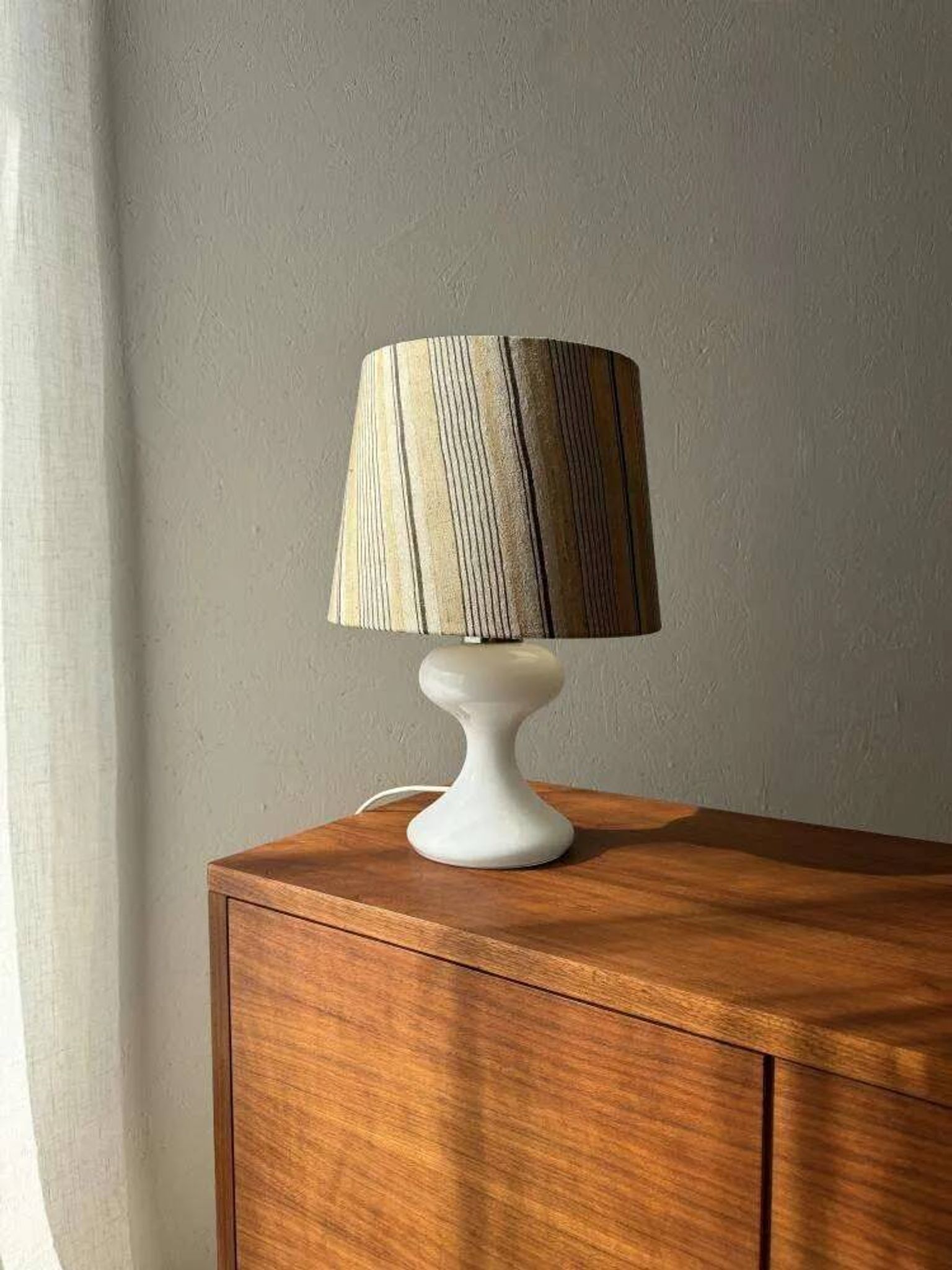 Vintage table lamp Ingo Maurer opal glass Design M ML1 1960s