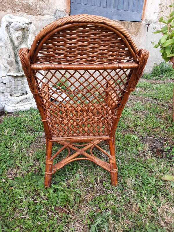 Fauteuil rotin enfant