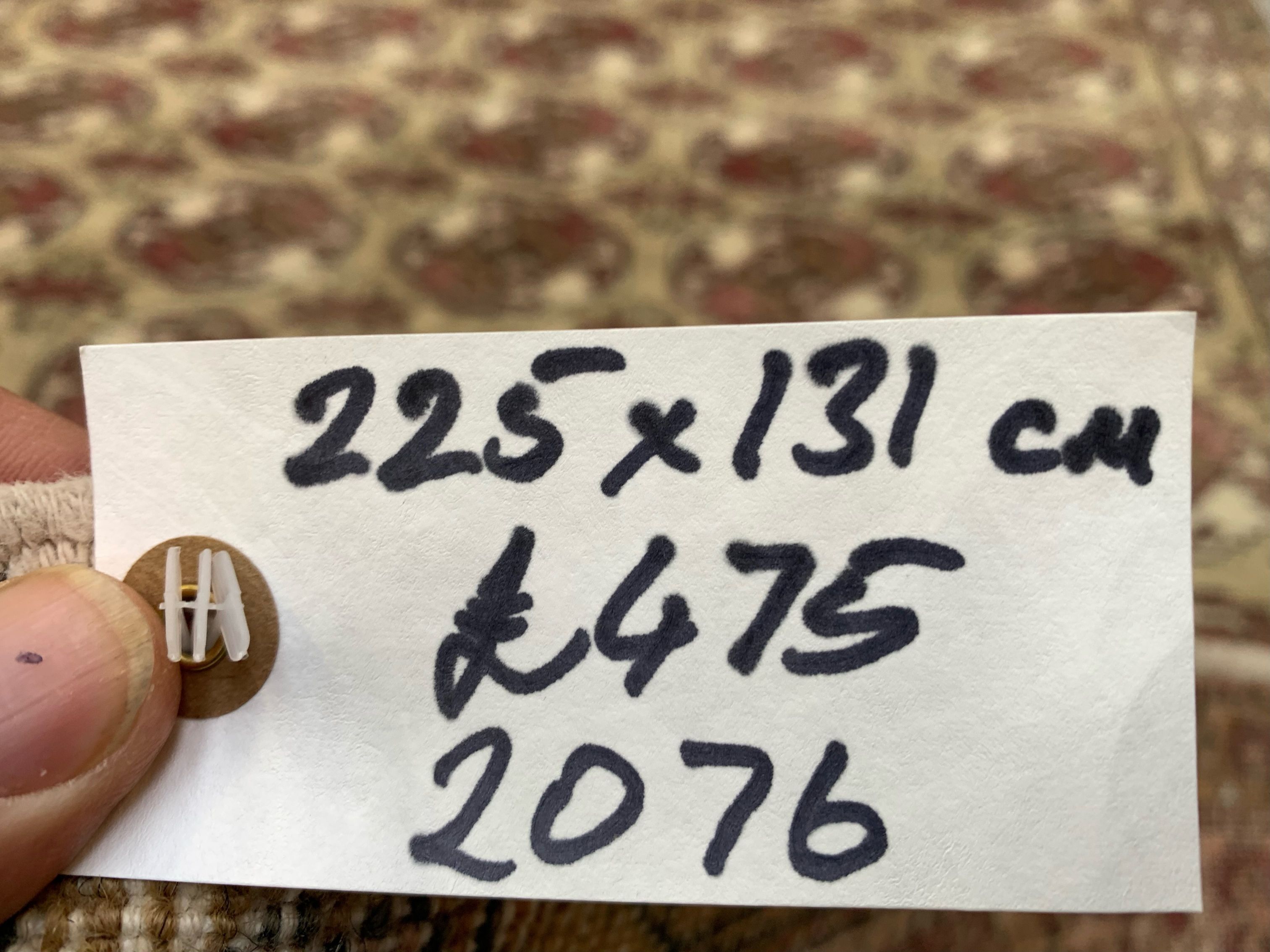 Vintage turkish rug 225x131 cm