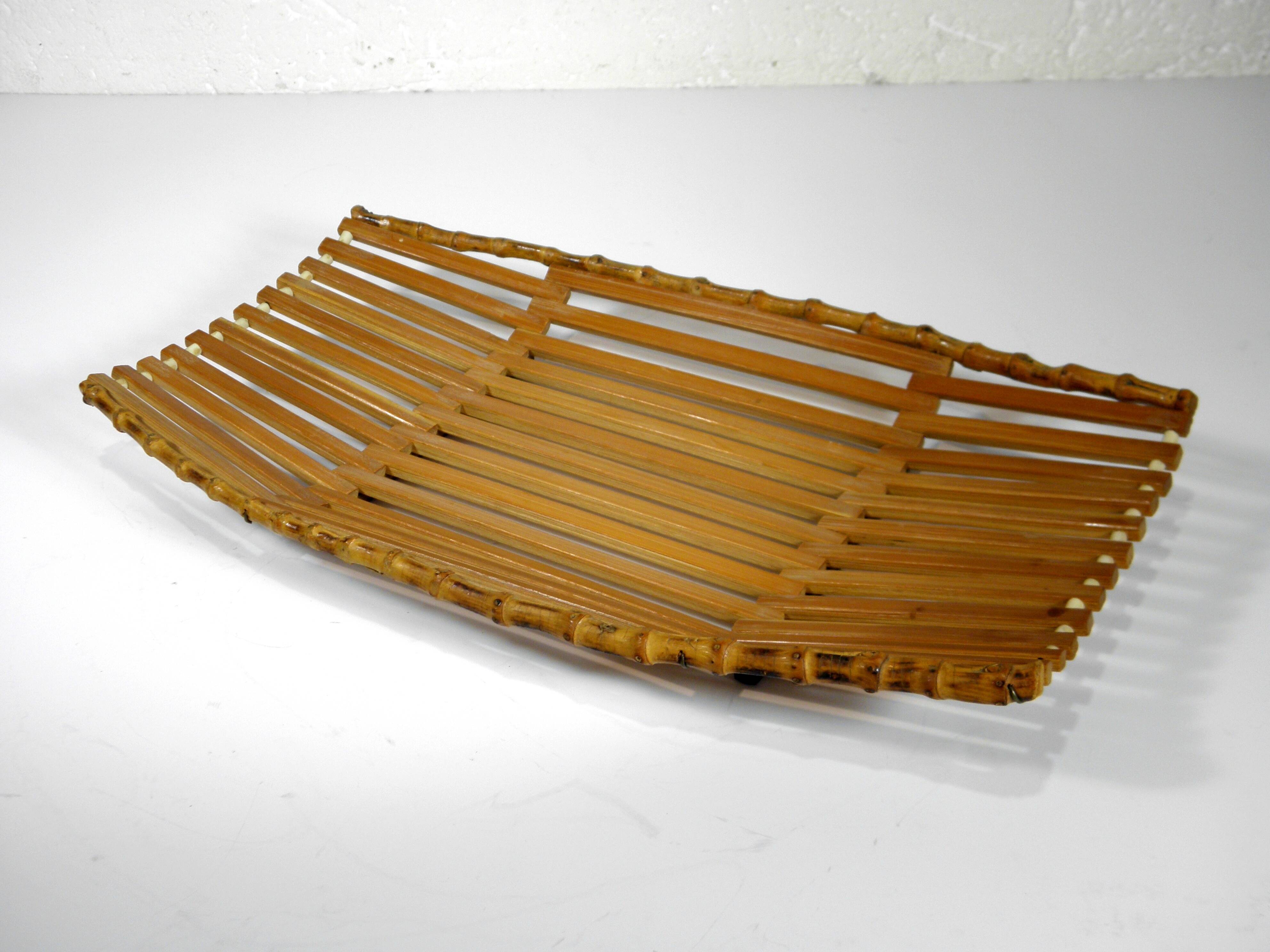 Vintage 1960s "BAMBOO" BASKET