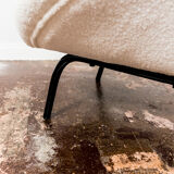 Mid century white boucle armchair 1950's