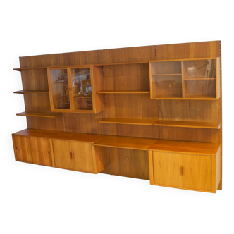 Danish Mid Century Modern Large Teak Wall System By Kai Kristiansen