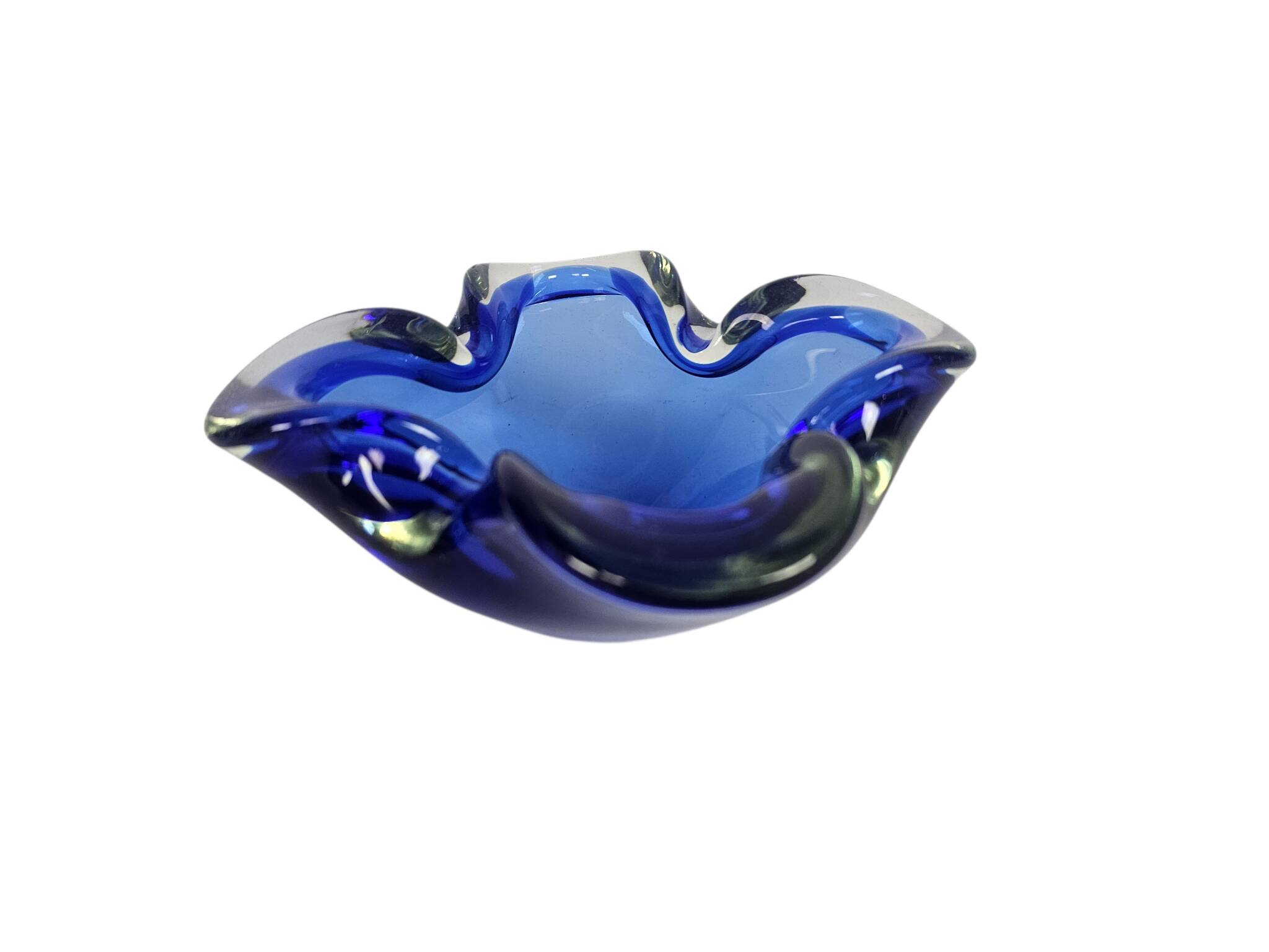 Murano - Murano Sommerso - asbak - schaal - cobalt blauw - 1960's