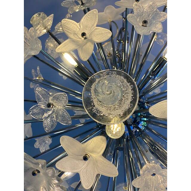 Contemporary "Bouquet" Flowers Murano Glass Sputnik Chandelier