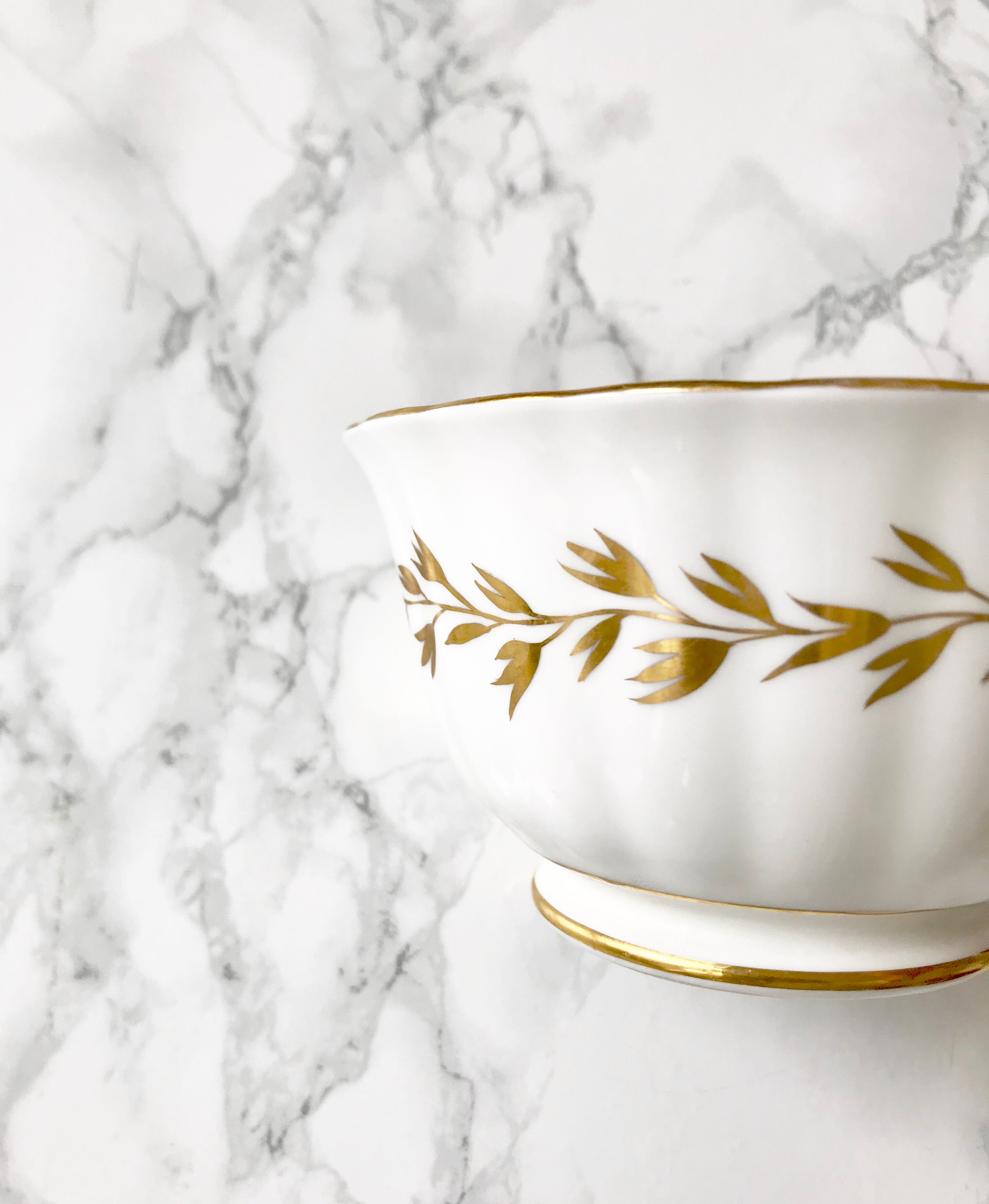 English porcelain bowl decorated with flowers
