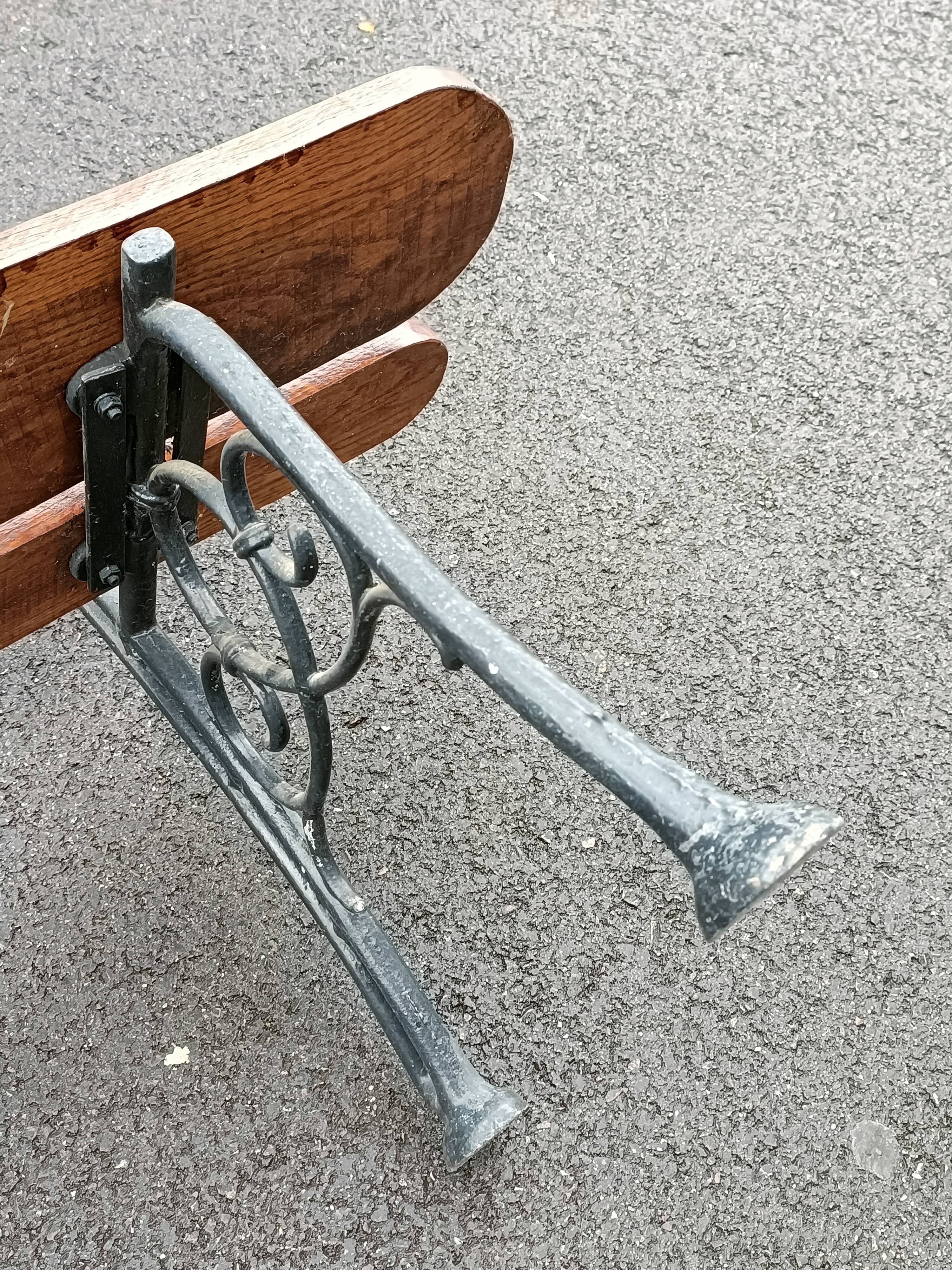 Old garden bench cast iron legs