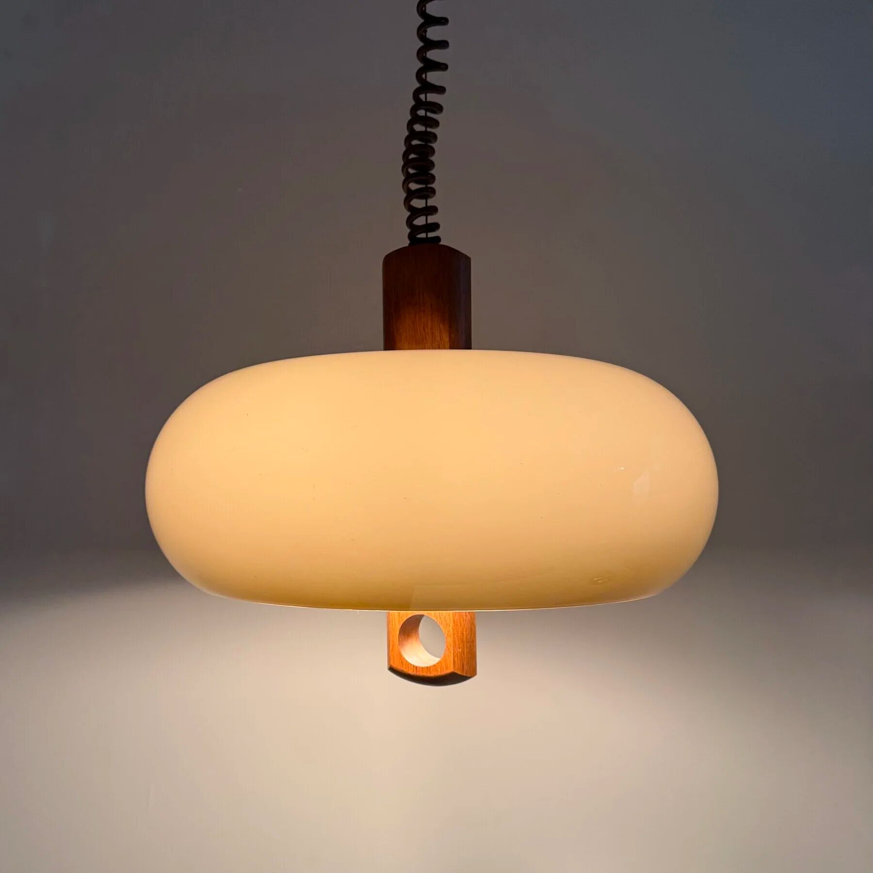 Mid-century space age pendant lamp Temde Leuchten, 1970s Germany