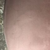 Vintage toad sofa trimmed with taupe-coloured velvet