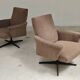 Paire de fauteuils pivotant Tchécoslovaquie 1960