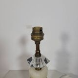 Vintage lamp in marble, glass and brass 1950s