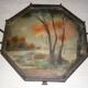 Art Deco hammered iron plateau or centrepiece table signed Germonde.