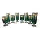 Set of Vintage Art Deco style Luminarc glasses.