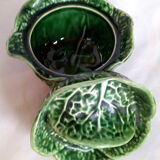 Pot in dabbling cabbage leaf