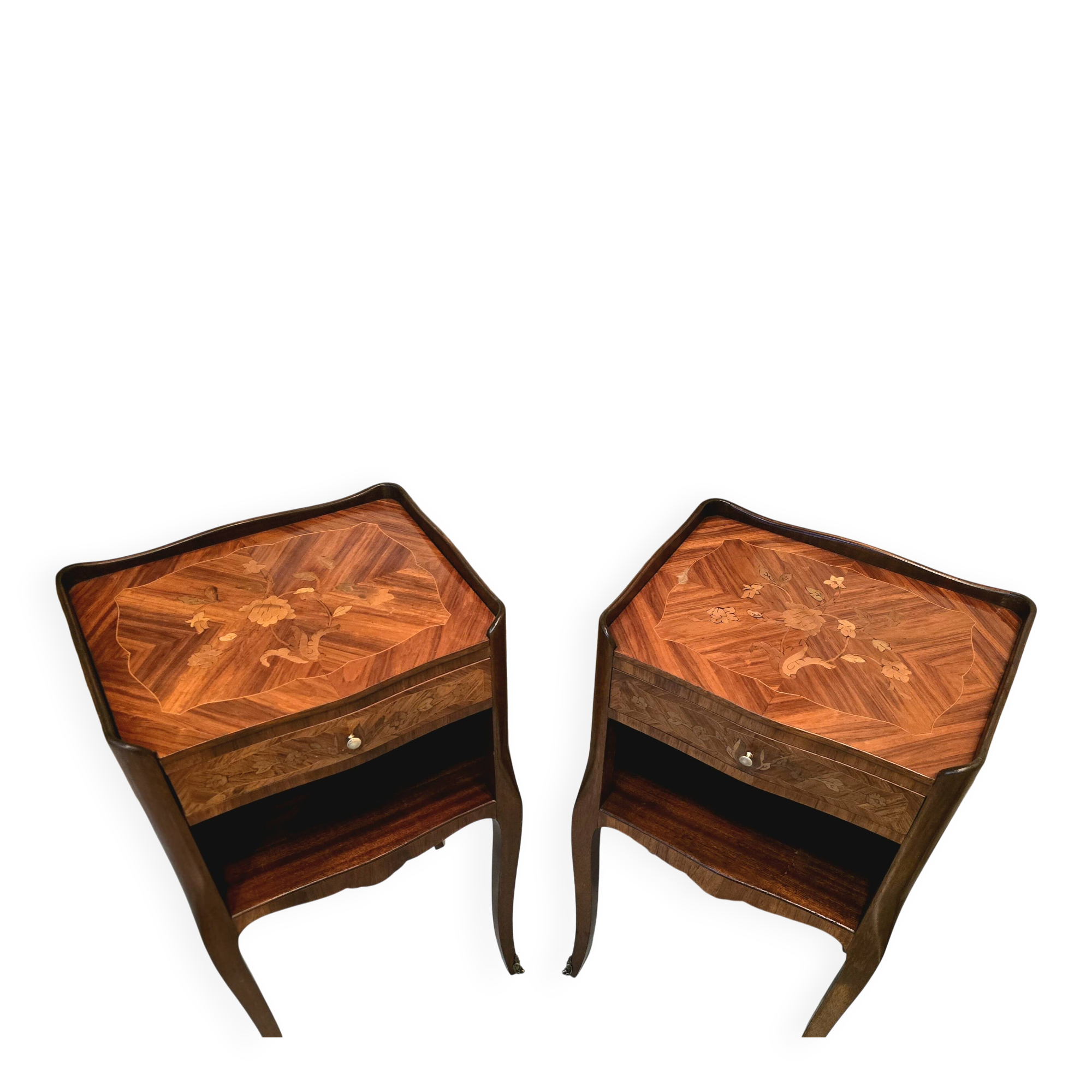 Pair of Louis XV style bedside tables