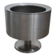 Large brushed metal plant pot holder 1970