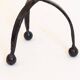 Tripod candle holder in black enamelled wrought iron, 1960s
